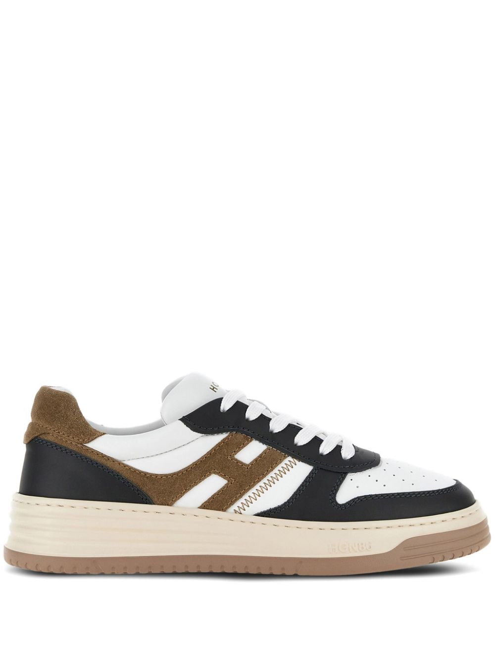 HOGAN Classic Leather Sneakers with Suede Accents