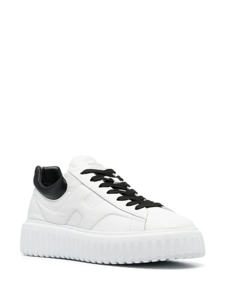 HOGAN Striped Leather Low-Top Sneakers