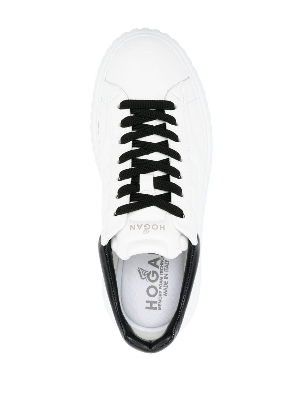 HOGAN Striped Leather Low-Top Sneakers