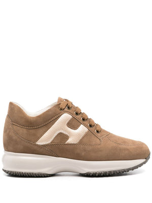 HOGAN Interactive Women's Sneaker in Brown Suede