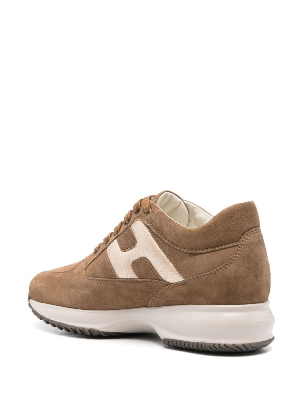 HOGAN Interactive Women's Sneaker in Brown Suede