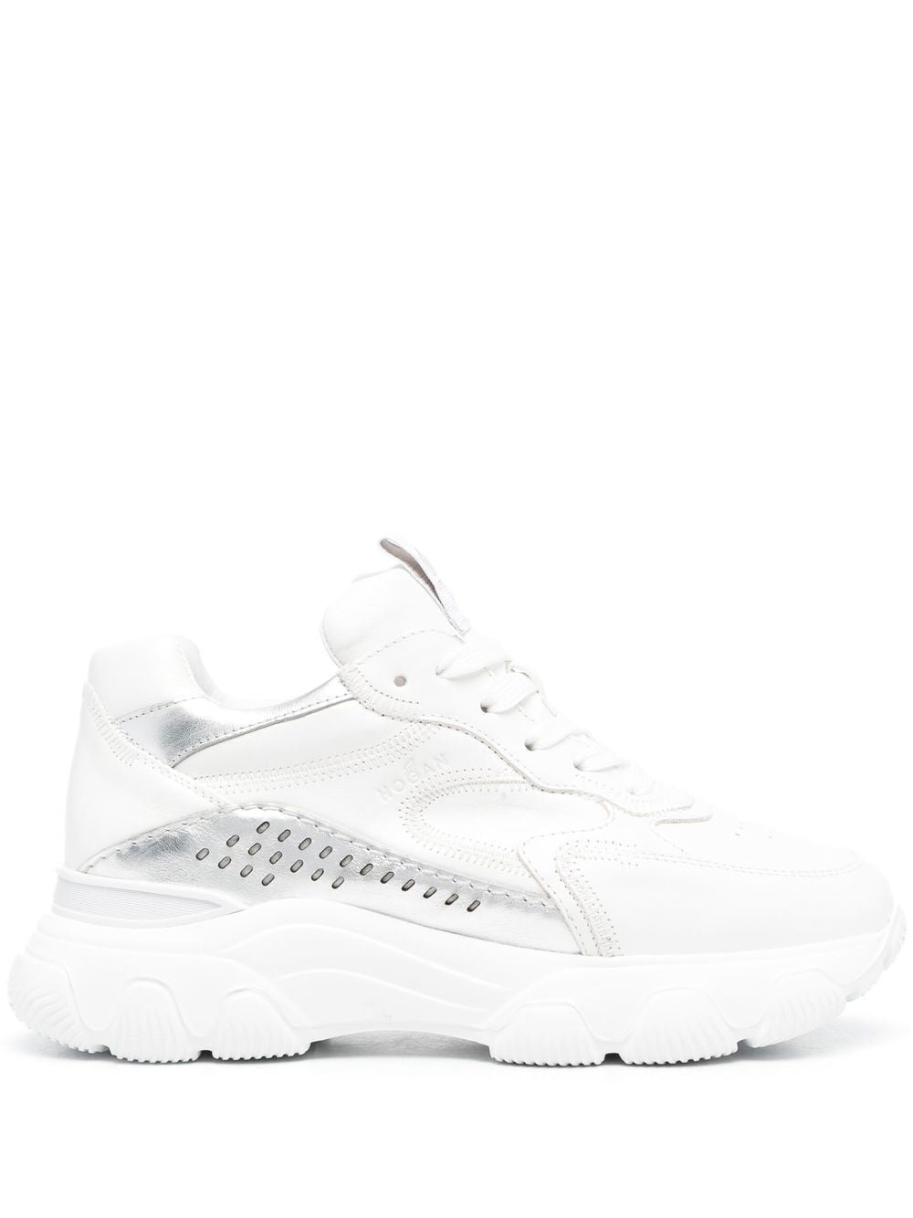 HOGAN HyperActive White Calf Leather Sneakers for Women