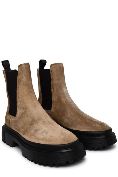 HOGAN Beige Women's Boots for the 2024 Fall/Winter Season