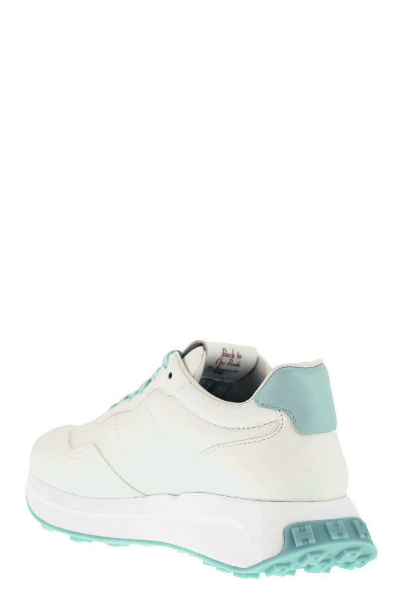 HOGAN Gritty Leather Sneaker for Women: Retro Inspired and Made in Italy