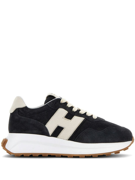 HOGAN Round Toe Leather Sneakers for Women