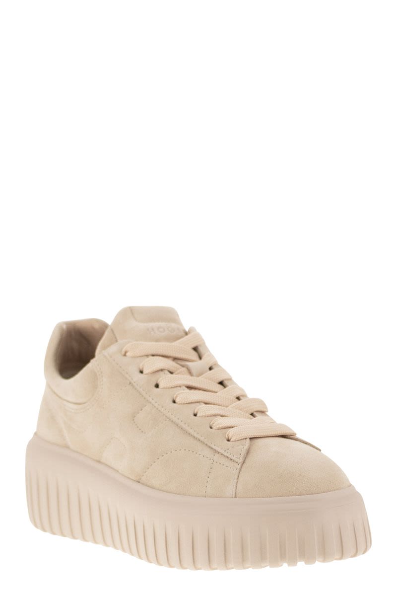 HOGAN Suede H-Striped Women's Trainers - 5.8 cm Height