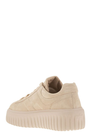 HOGAN Suede H-Striped Women's Trainers - 5.8 cm Height