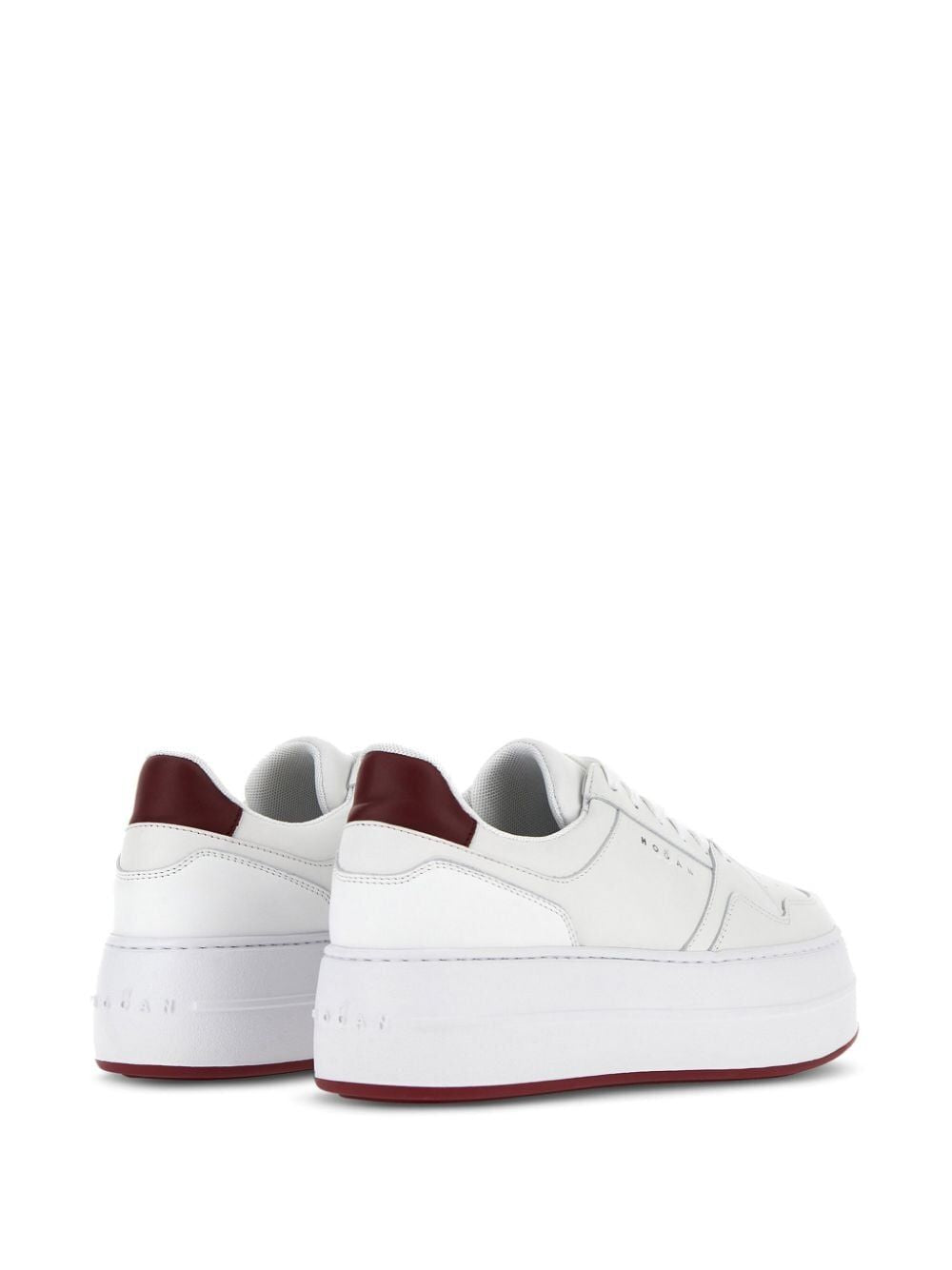 HOGAN Elevated White Leather Flatform Sneakers