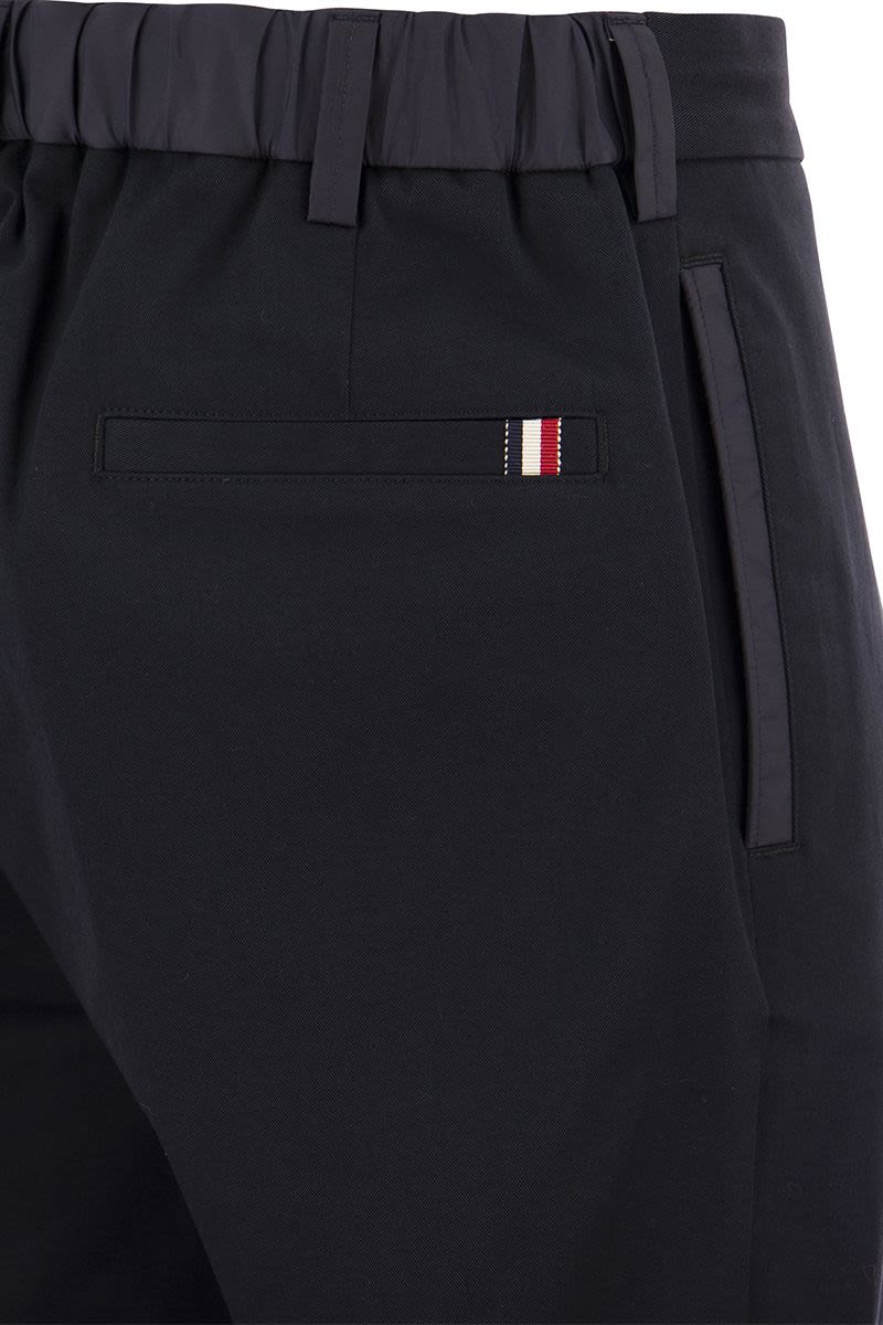 MONCLER Tricolour Gabardine Trousers for Men