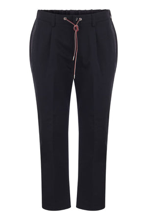 MONCLER Tricolour Gabardine Trousers for Men