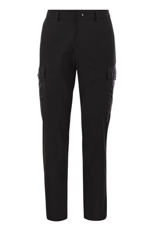 MONCLER Practical Men's Trousers Made of Technical T-Shirt Fabric with Cargo Pockets