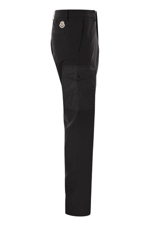 MONCLER Practical Men's Trousers Made of Technical T-Shirt Fabric with Cargo Pockets