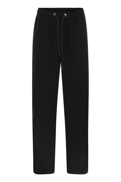 MONCLER Satin Sports Trousers - Black