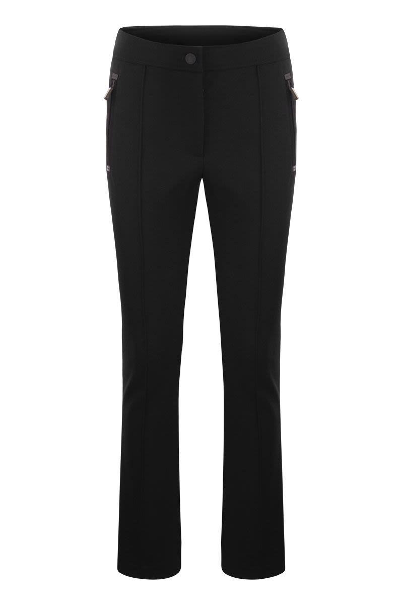 MONCLER GRENOBLE Black Twill Trousers for Women - Perfect for Apres Ski and Chalet Relaxation in 2024!