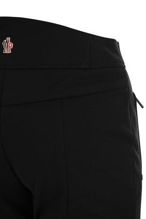 MONCLER GRENOBLE Black Twill Trousers for Women - Perfect for Apres Ski and Chalet Relaxation in 2024!