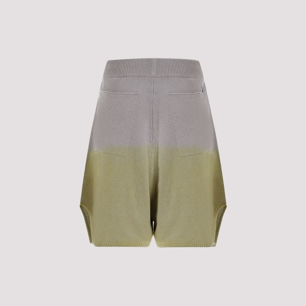 MONCLER RICK OWENS Green Cashmere Shorts for Women, SS24 Collection