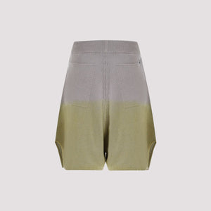 MONCLER RICK OWENS Green Cashmere Shorts for Women, SS24 Collection