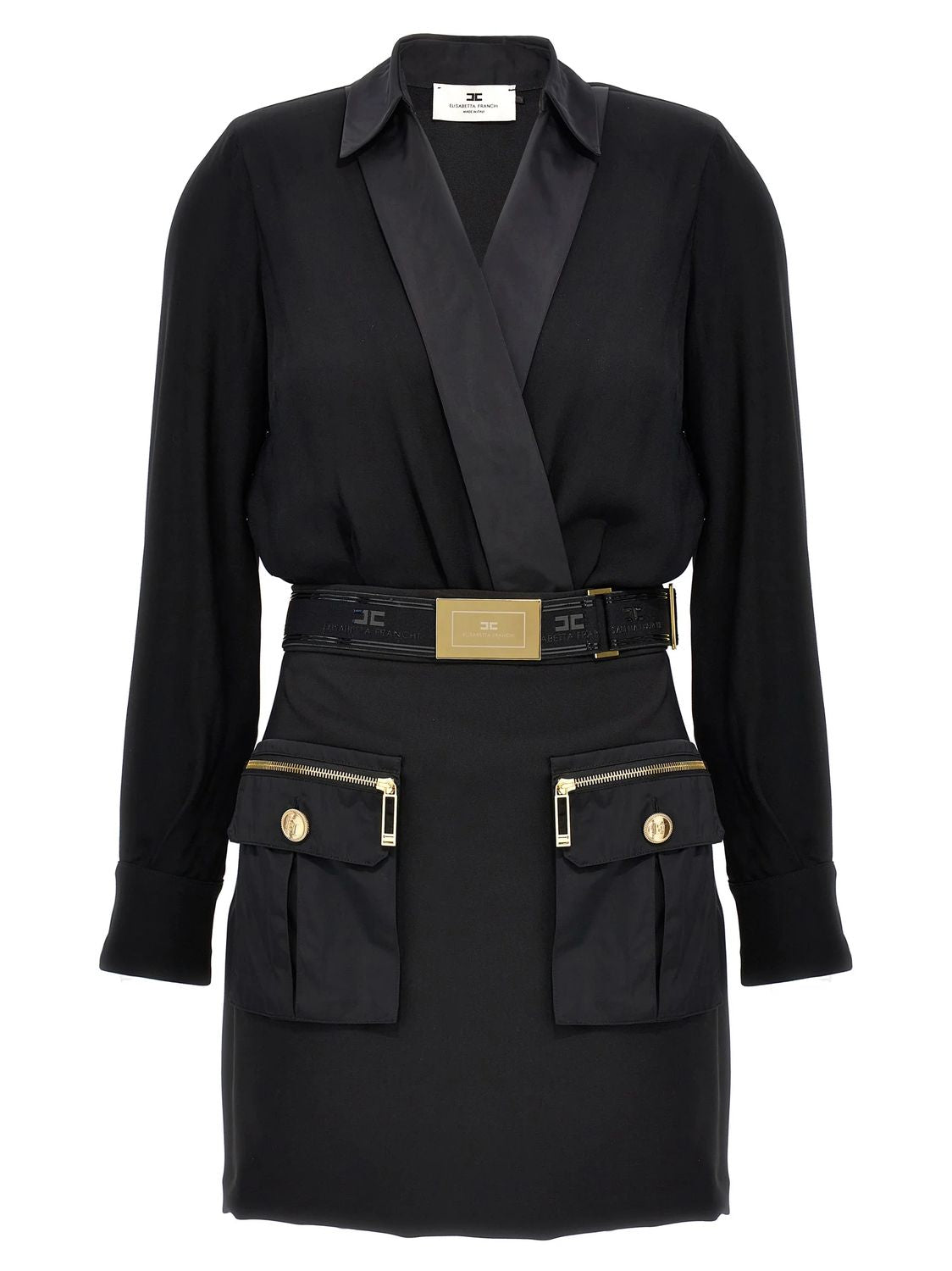 ELISABETTA FRANCHI Chic Mini Suit with Shirt and Skirt