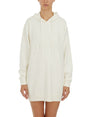 ELISABETTA FRANCHI Elegant Mini Sweatshirt Suit with Hood - White