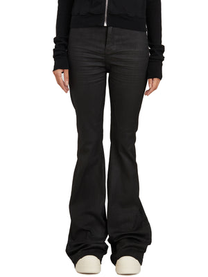 RICK OWENS Bootcut Denim Pants for Women - Size 26