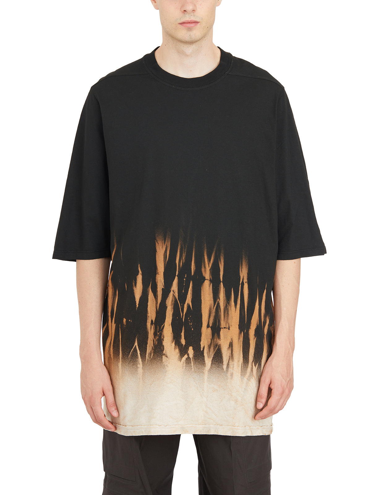 RICK OWENS Oversized Fire Print SS T-Shirt - Size S