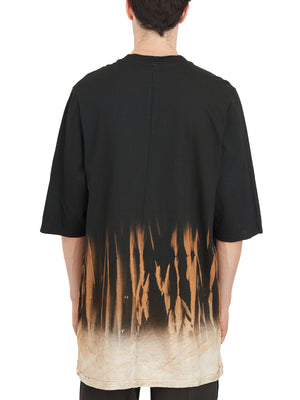 RICK OWENS Oversized Fire Print SS T-Shirt - Size S