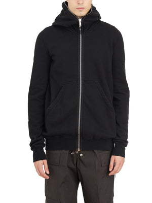 RICK OWENS Men's Zip-Front Hoodie with Hood - Size M