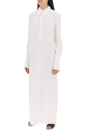 INTERIOR Elegant Maxi Shirt Dress in Pure Cotton