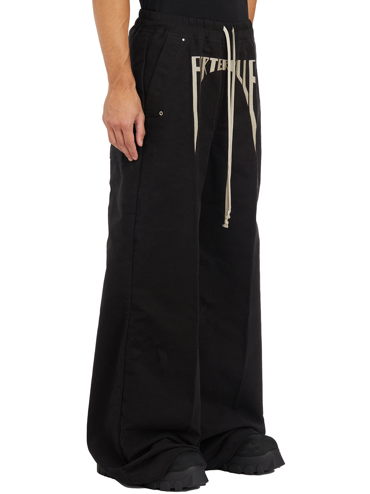 RICK OWENS Embroidered Wide Leg Pants - Size 48