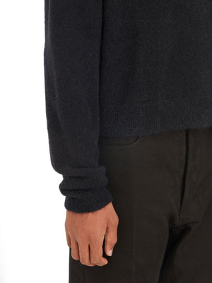 RICK OWENS Elegant Black V-Neck Sweater