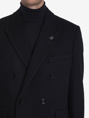 LARDINI Double-Breasted Long Jacket for Men