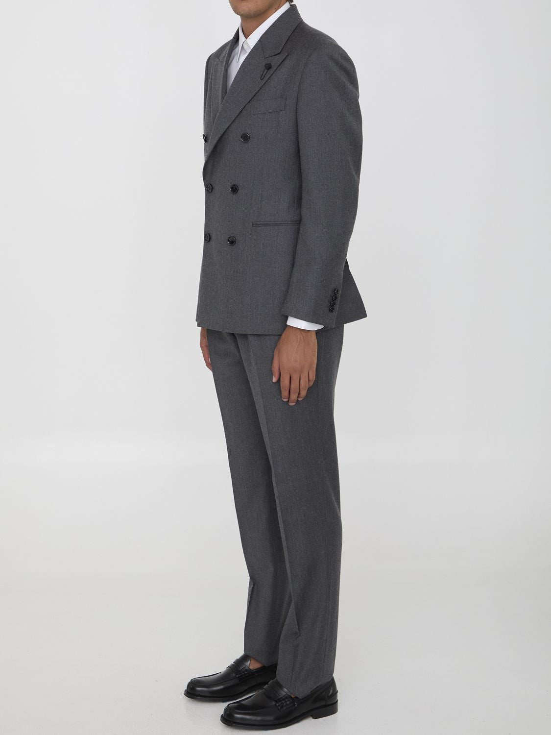 LARDINI Men's Two-Piece Wool and Cashmere Suit - Regular Fit