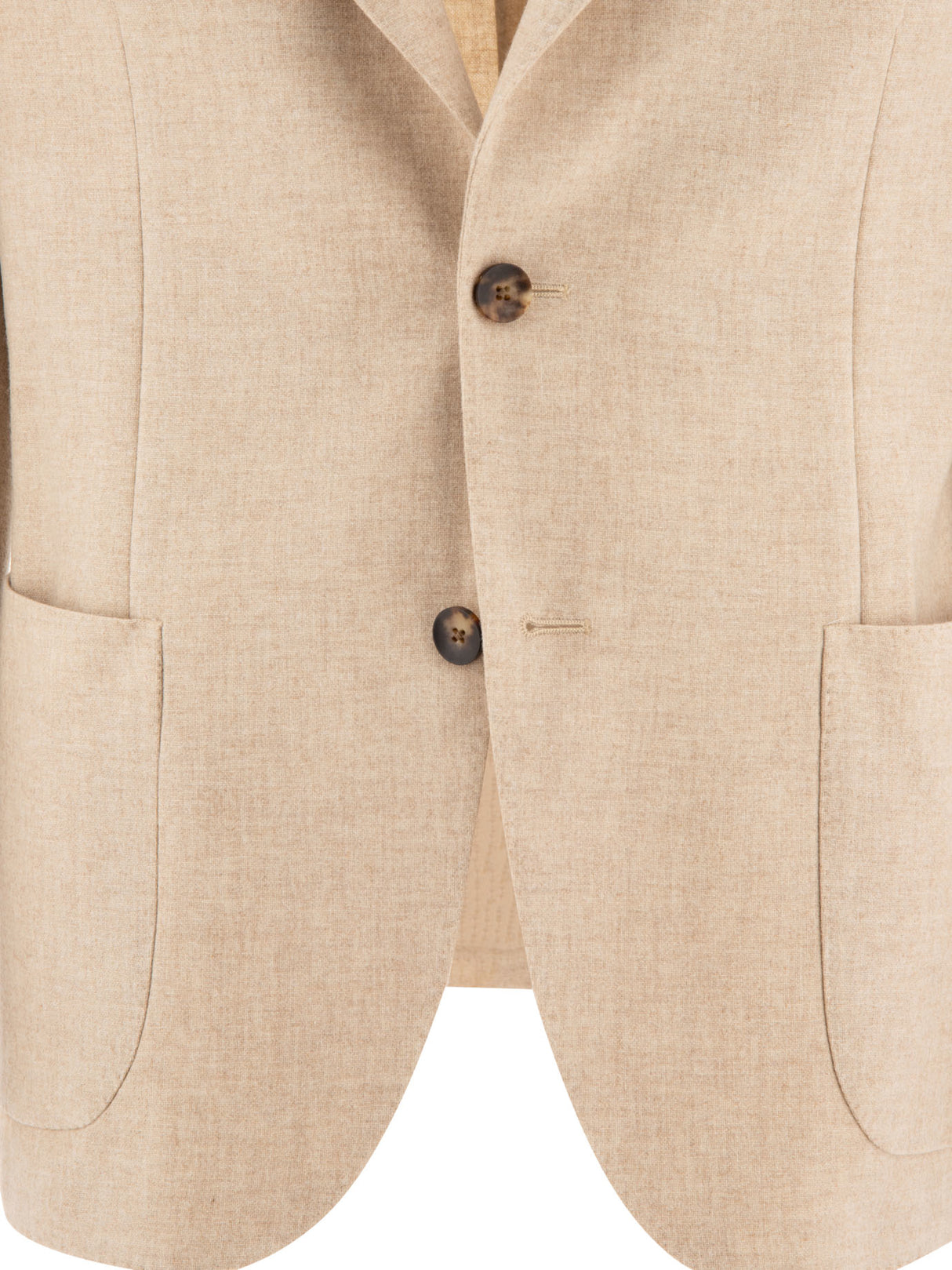 LARDINI Classic Wool-Cashmere Blazer in Beige