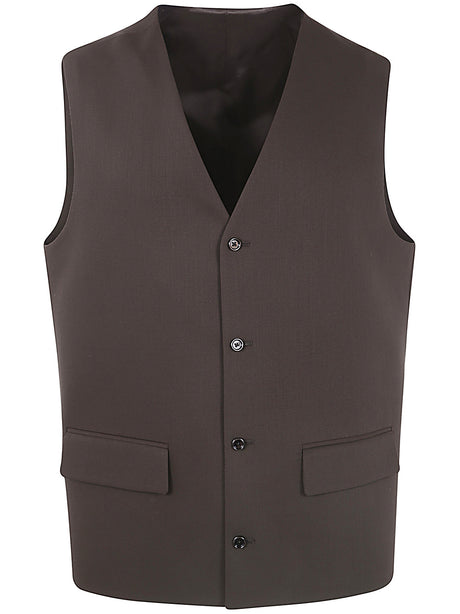 LARDINI Regular Fit Wool Vest for Men