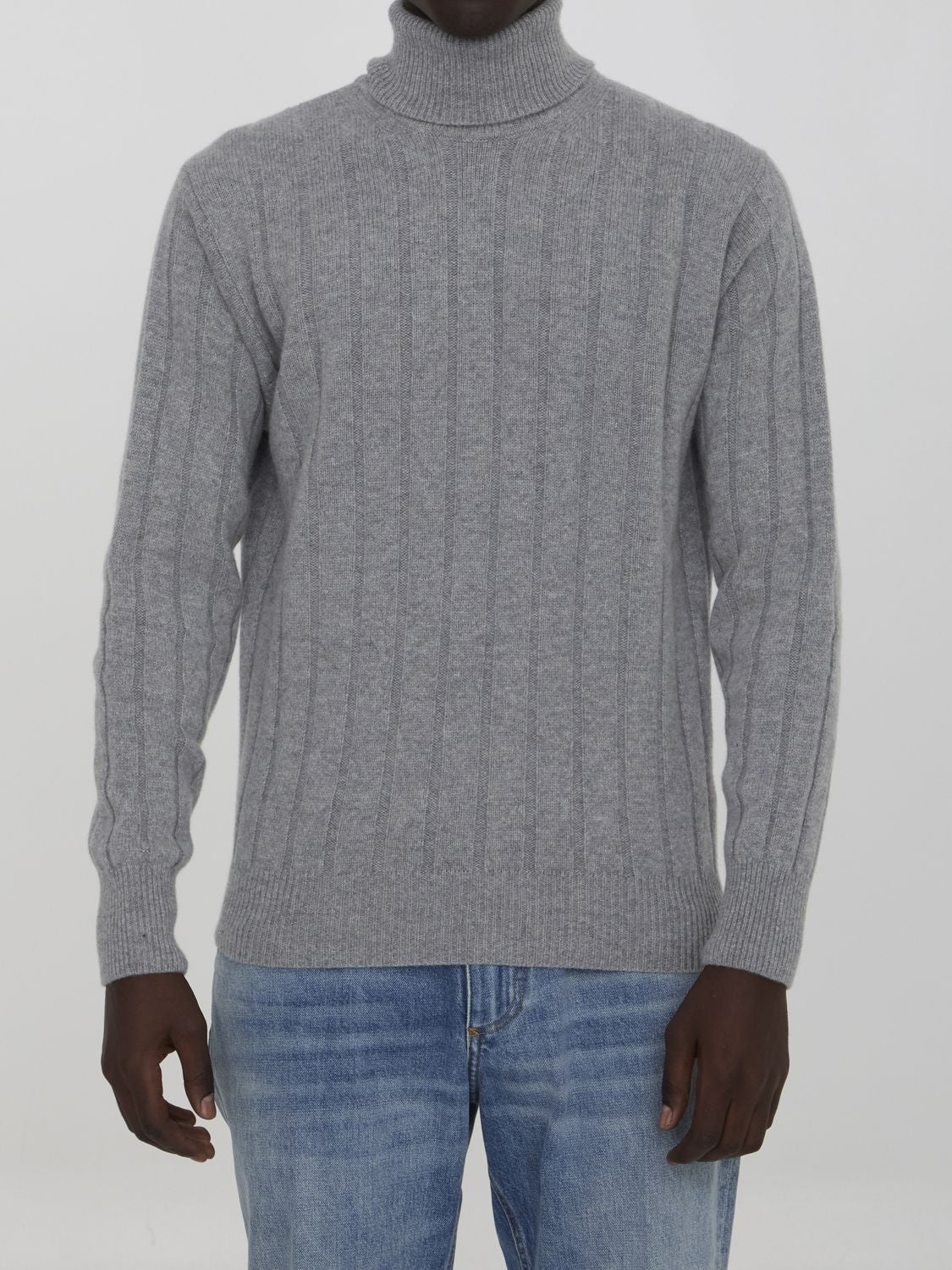 LARDINI Men's Regular Fit Turtleneck Sweater