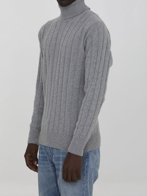 LARDINI Men's Regular Fit Turtleneck Sweater