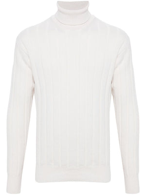 LARDINI Ribbed Roll Neck Long Sleeve Sweater