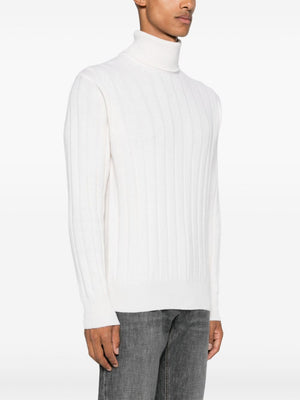 LARDINI Ribbed Roll Neck Long Sleeve Sweater