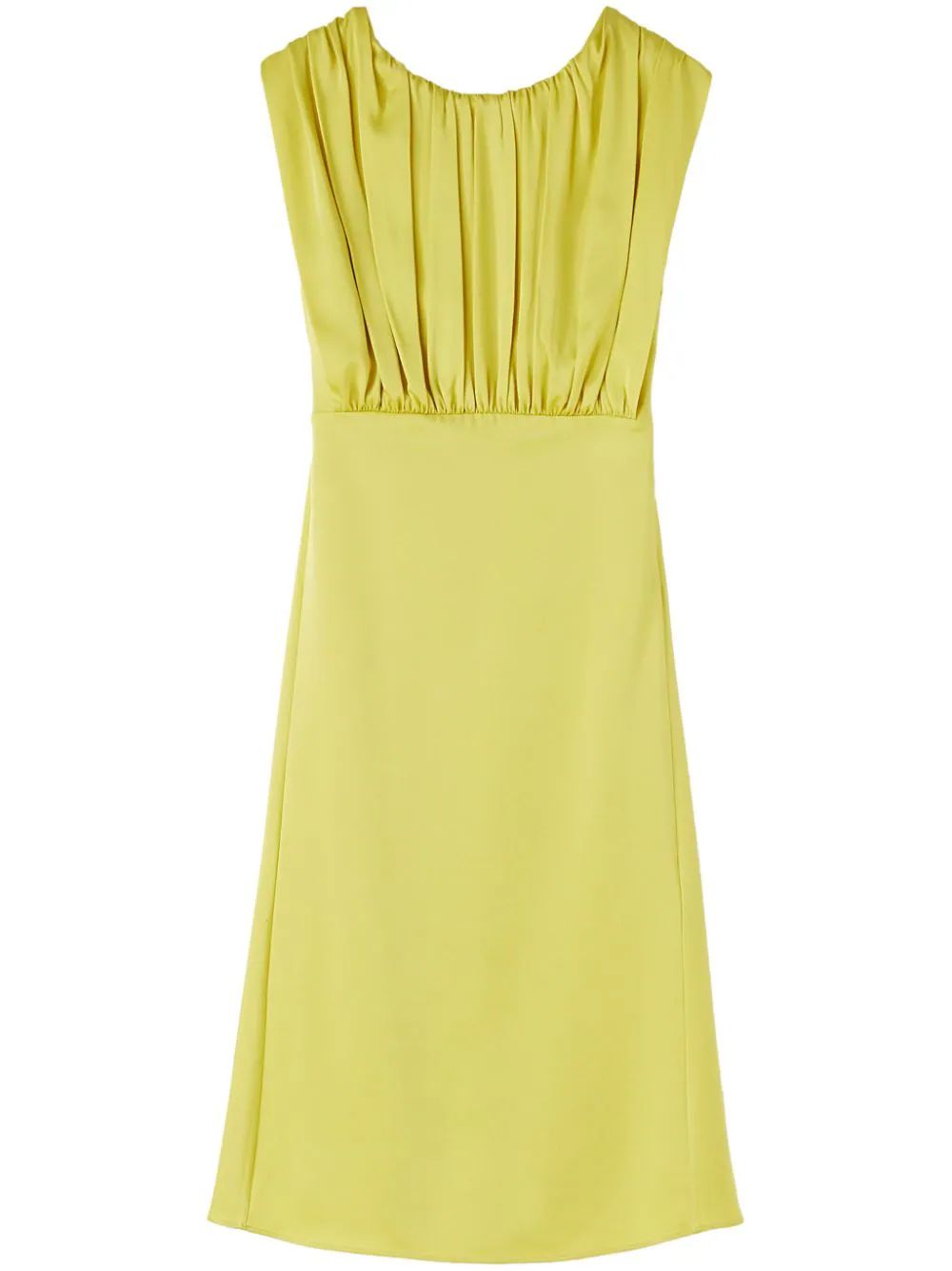 JIL SANDER SS24 Midi Dress in Lime Green