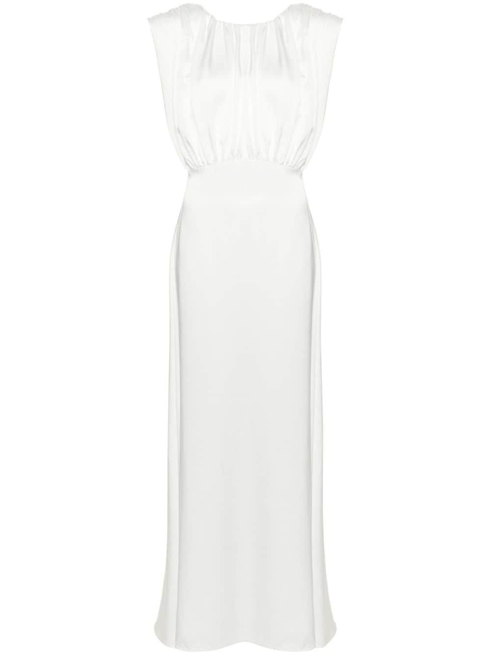 JIL SANDER Sleeveless Evening Dress in Beige SS24