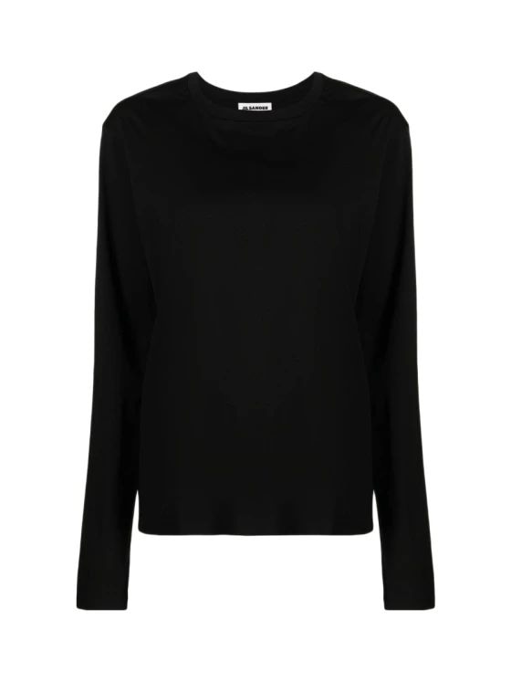 JIL SANDER Classic Long Sleeve Crewneck T-Shirt for Women