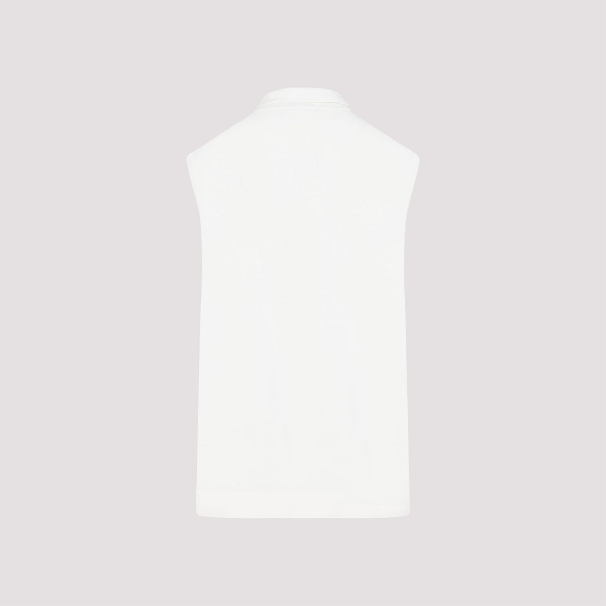 JIL SANDER White Draped Knit Tank Top