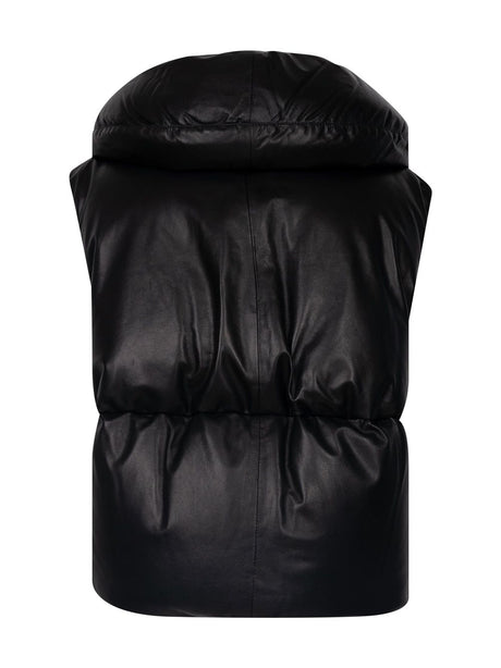 JIL SANDER Leather Padded Gilet for Women