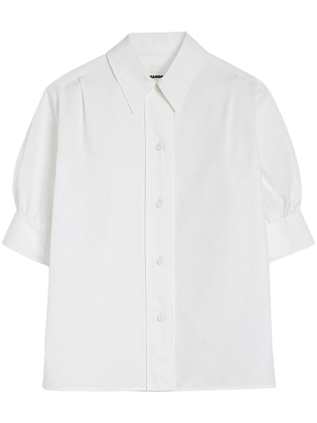 JIL SANDER Classic White Cotton Button-Up Shirt for Women