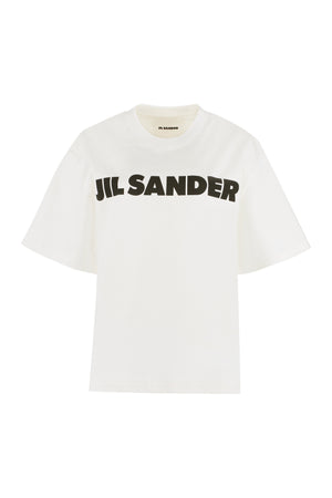 JIL SANDER Classic White Logo Print T-Shirt for Women