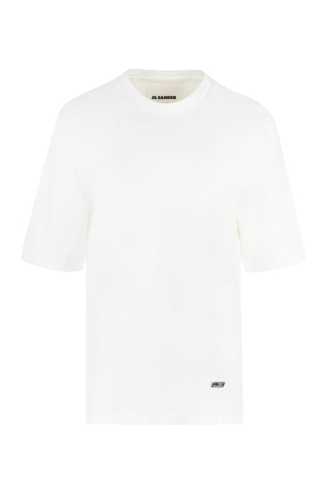 JIL SANDER White Cotton Crew-Neck T-Shirt for Women - FW23