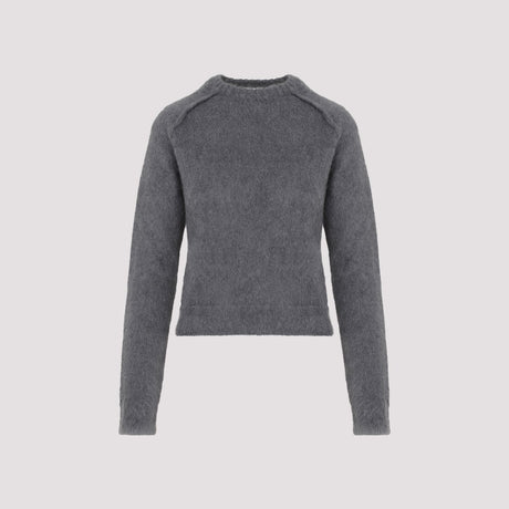 JIL SANDER Elegant Gray Wool-Mohair Blend Pullover