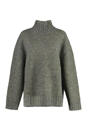 JIL SANDER Oversized Women's Pullover with Ribbed Cuffs