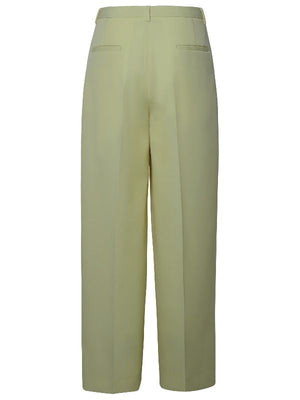 JIL SANDER Lime Washed Palazzo Pants for Women - F/W 2024