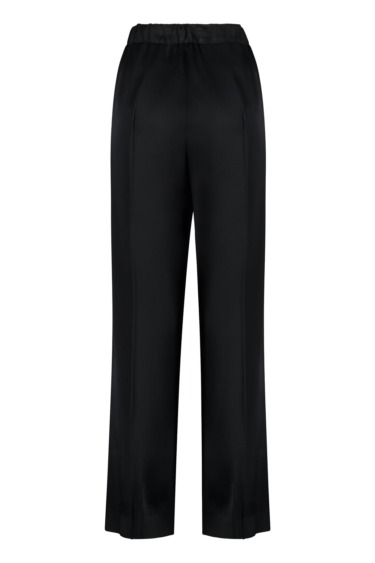 JIL SANDER Elegant Satin Trousers with Elastic Waistband